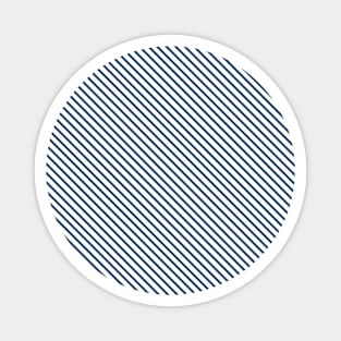 Diagonal Stripes White and Blue 011#001 Magnet